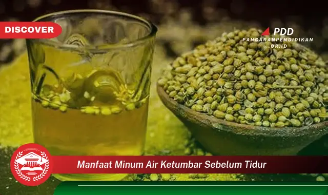 manfaat minum air ketumbar sebelum tidur