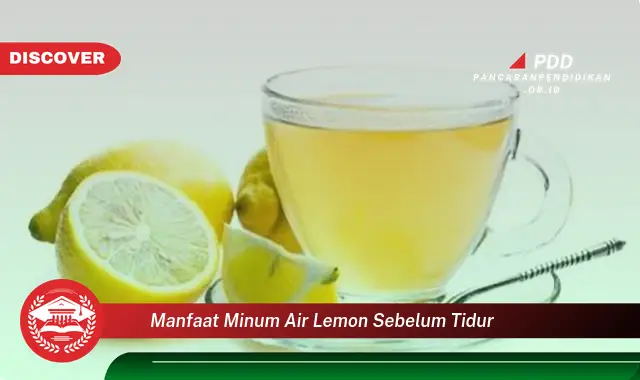 manfaat minum air lemon sebelum tidur