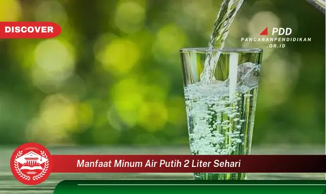 manfaat minum air putih 2 liter sehari