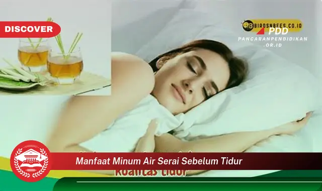 manfaat minum air serai sebelum tidur