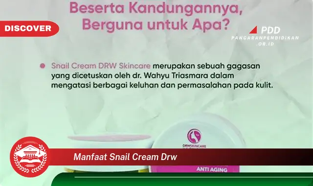 manfaat snail cream drw