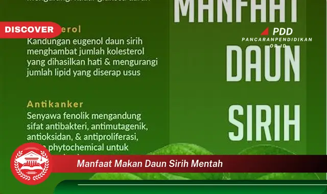 manfaat makan daun sirih mentah