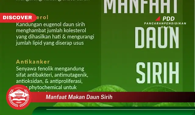 manfaat makan daun sirih