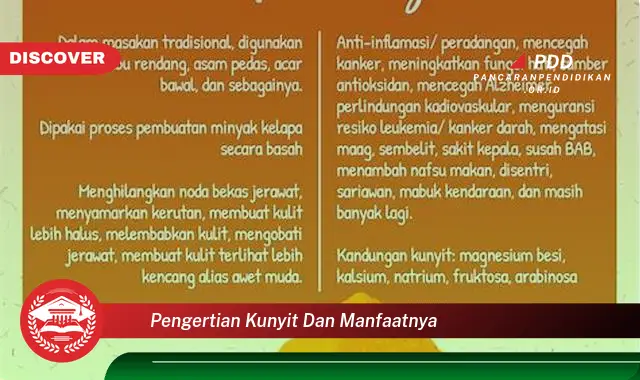 pengertian kunyit dan manfaatnya