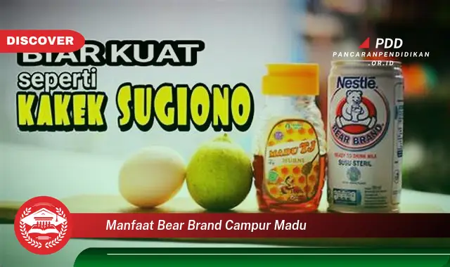 manfaat bear brand campur madu