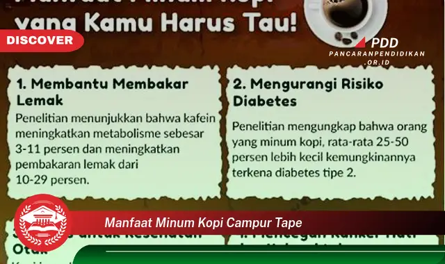 manfaat minum kopi campur tape