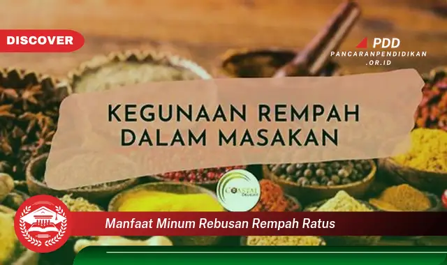 manfaat minum rebusan rempah ratus