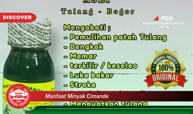 Banyak yang Belum Tau, Inilah 30 Manfaat Minyak Cimande yang Wajib Diketahui