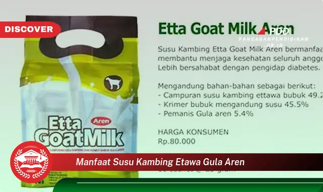 manfaat susu kambing etawa gula aren
