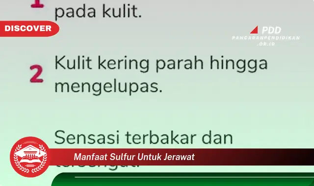 manfaat sulfur untuk jerawat