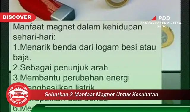 sebutkan 3 manfaat magnet untuk kesehatan